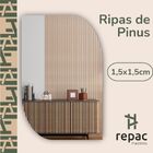 40 Ripas De Pinus 1,5x1,5cm - 65cm De Comprimento