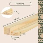 40 Ripas De Pinus 2x1cm - 70cm De Comprimento
