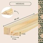 40 Ripas De Pinus 2x1cm - 85cm De Comprimento