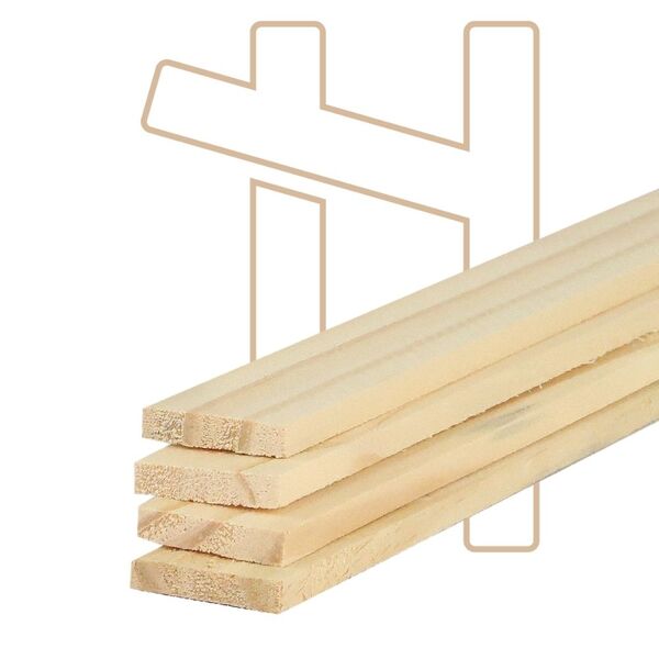 40 Ripas De Pinus 3x0,5cm - 30cm De Comprimento