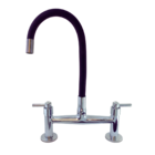 4256 C81 Gourmet Preto - Misturador Bancada P/cozinha Prateado