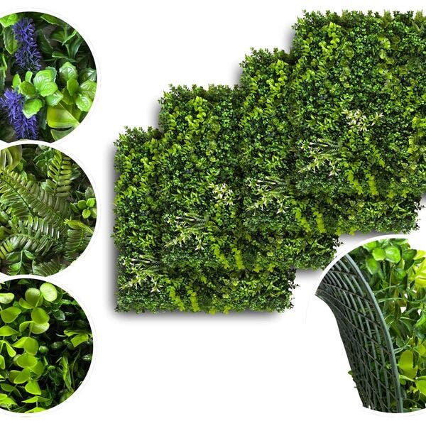 4,5m² Estrutura Painéis Jardim Vertical Artificial 3d Proteção Uv Alta ...