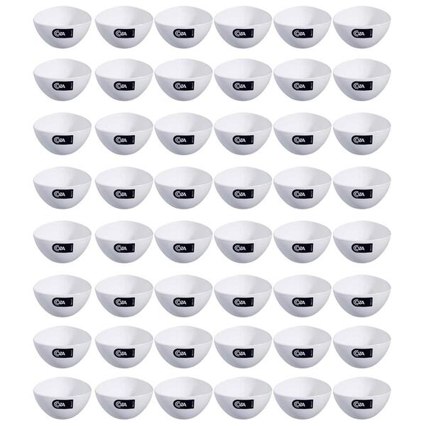 48 Cremeiras 250ml Brancas Cumbucas Tigelas Plásticas Coza Po