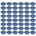 48 Potes De Sobremesa Doces Plástico 265ml  Azul Restaurante