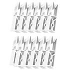 48 Prendedores De Roupas Grampos Branco Sem Mola Pregadores C