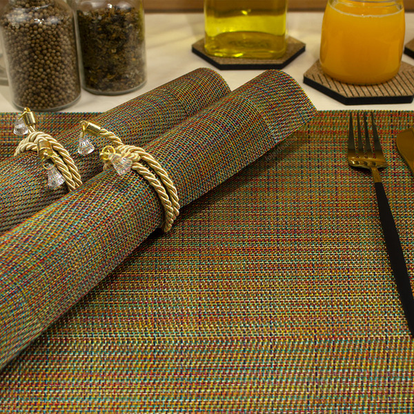 4  Jogo Americano Mesa Posta Luxo Restaurante St Rustic Mt