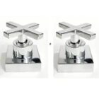 4 Acabamentos Registro Cruzeta Quadrado Luxo 3/4 Padrão Deca