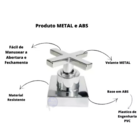 4 Acabamentos Registro Cruzeta Quadrado Luxo 3/4 Padrão Deca