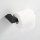 4 Acessórios De Banheiro Preto Fosco Suportes Toalha E Papel