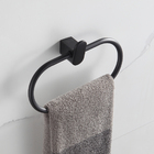 4 Acessórios De Banheiro Preto Fosco Suportes Toalha E Papel