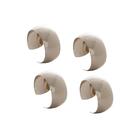 4 Anéis Para Guardanapo Lyor Alliance Gap De Aço Prateado