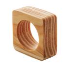4 Anéis Para Guardanapos Woodart Pinus De Madeira