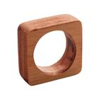 4 Anéis Para Guardanapos Woodart Quadrado Liptus Natural