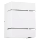 4 Arandelas Externa 2 Frisos Foco Fachos Parede Muro Branco