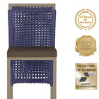 4 Banqueta Em Alumínio Roma Fendi Corda Náutica Tecido 9