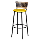 4 Banquetas Alta Para Cozinha Ratan Hawai Cappuccino Premium