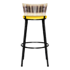 4 Banquetas Alta Para Cozinha Ratan Hawai Cappuccino Premium