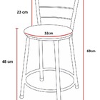 4 Banquetas Baixa Para Cozinha Epoxi Branca Branco