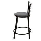 4 Banquetas Baixa Para Cozinha Epoxi Preta Preto