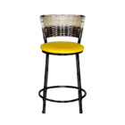 4 Banquetas Baixas Para Cozinha Ratan Hawai Cappuccino Premiu