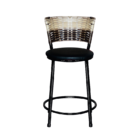 4 Banquetas Baixas Para Cozinha Ratan Hawai Cappuccino Premiu