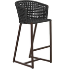 4 Banquetas Bali Em Alumínio E Corda Náutica Trama Original