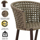 4 Banquetas Bali Em Alumínio E Corda Náutica Trama Original