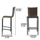 4 Banquetas Diplomata Em Fibra Sintética Artesanal Para Banca