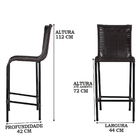 4 Banquetas Diplomata Em Fibra Sintética Artesanal Para Banca