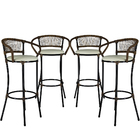 4 Banquetas Fio De Fibra Artesanal Cancún Para Bar, Balcão -