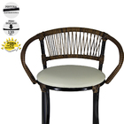 4 Banquetas Fio De Fibra Artesanal Para Bancada, Balcão Cancú