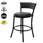 4 Banquetas Forts Baixa Fibra Aço Carbono Pintura Eletrostáti