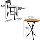 4 Banquetas Forts Baixa Fibra Preto Ferro Pintura Eletrostáti