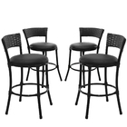 4 Banquetas Forts Baixa Fibra Sintética Ferro Pintura Eletros