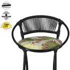 4 Banquetas Havaí Em Fio De Fibra Artesanal, Bar, Bancada, La