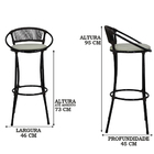 4 Banquetas Havaí Fio De Fibra Artesanal Para Bar, Balcão, La