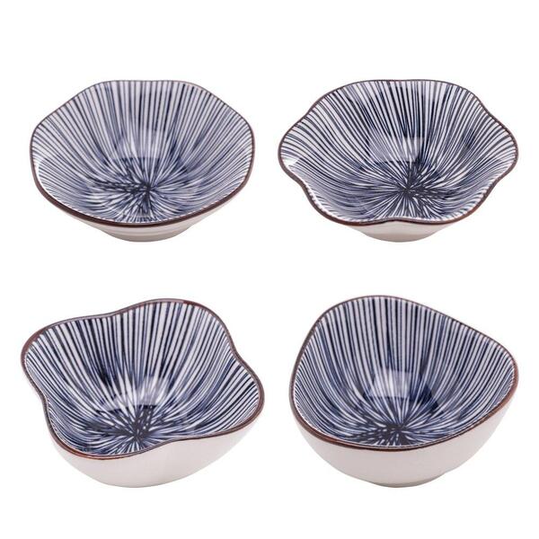 4 Bowls Mixed Wolff Koji De Porcelana Azul 10,5cm
