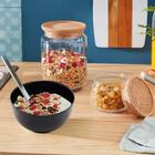 4 Bowls Vidro Opalino 300ml Cumbuca Servir Diwali Black 12x5c