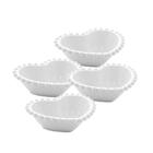 4 Bowls Wolff Beads De Porcelana Branco 13cm X 11cm X 4cm