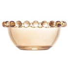 4 Bowls Wolff Pearl De Cristal Âmbar 12cm X 4cm