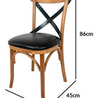4 Cadeira Madeira Estofada Cozinha Restaurante Gourmet Luxo -