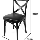 4 Cadeira Madeira Sala De Jantar Cozinha Gourmet Luxo Preta -