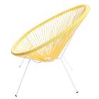 4 Cadeiras Acapulco Cordas Pvc Amarela 85cm