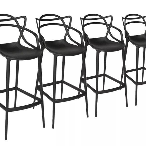 4 Cadeiras Altas Ilha Americana Balcão Bistrô Allegra