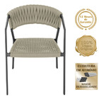 4 Cadeiras Atenas Tricô Náutico E Alumínio Com Proteção Uv Pa