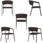 4 Cadeiras Atenas Tricô Náutico E Alumínio Com Proteção Uv Pa