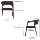 4 Cadeiras Atenas Tricô Náutico E Alumínio Com Proteção Uv Pa