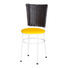 4 Cadeiras Branca Para Cozinha Hawai Café  Amarelo