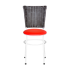 4 Cadeiras Branca Para Cozinha Hawai Café  Vermelho