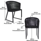 4 Cadeiras Corda Náutica Bali E Mesa Tampo Ripado Em Alumínio